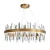 Import Round simple LED Nordic high-grade gold crystal chandelier from China