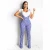 Import RsCY1191 Women suspender trousers slimming tight loose pants printed  with t-shirt 2 piece set suits from China