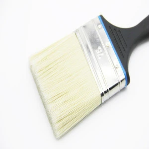Rubber Handle Paint Brush with White Bristle
