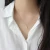 Import S925 sterling silver necklace baroque freshwater pearl water ripple clavicle female necklace simple chain with pearl from China