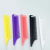 Salon Stainless Steel Heat Resistant Salon Combs Custom Logo Rat Tail Parting Combs Carbon Fiber Salon Combs