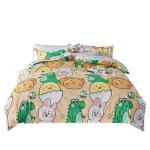 Sateen Fabric Made Duvet Cover set Printed Bedding Set 4pcs cotton bed sheet