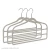 Import Scarf Flocking Clothes Plastic Hanger with 3-Tier Anti-Slip Trouser Bar from China