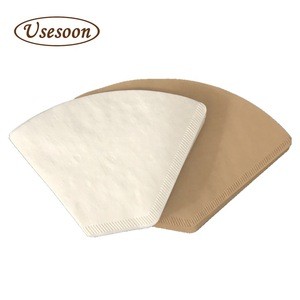 Sector shape 102# 104# White color cafe filter paper for clever coffee cup