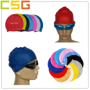 Sedex Factory pure color soft waterproof silicone swimming cap