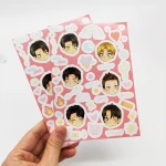 Self-Adhesive Waterproof Brand Logo Printing Kiss Cut Custom Vinyl Sticker Sheet