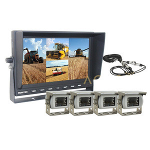 Shenzhen Factory Best 9 inch Rear View Quad Monitor Digital Car LCD Monitor AHD QUAD optional Support up to 4 Cameras AOTOP