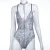 Import Shihan L116 2019 High Quality Hot Sales Women Lace Halter neck Bodysuit Jumpsuits Perspective Mesh sexy underwear from China