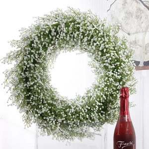 Shininglife Brand wedding arch garland soft glue wreath supplies wholesale with babysbreath