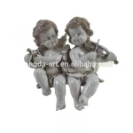 Shiny Religious Table Decoration Resin Angel Statue
