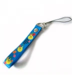 Short sublimation mobile phone lanyard string cute cartoon heat transferred logo phone strap
