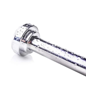 Shower Curtain Rod Extendable Never Rust No Drilling Stainless Steel Non-Slip