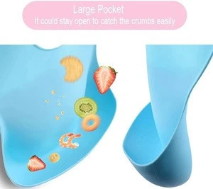 Silicone Baby Bibs Easily Clean - Comfortable Soft Waterproof Bib Keeps Stains Off