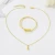 Import Simple and Fresh Water Drop Necklace Earrings Bracelets Ring Set Quality Design Jewelry Wholesale from China