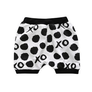 Simple design boy print cotton shorts Wholesale children clothing kids boutique summer wear
