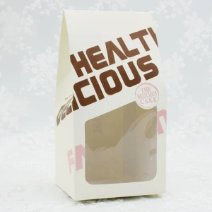 Simple Style Custom Design Kraft Paper Bag Candy Packaging Box Cookie Box With Window
