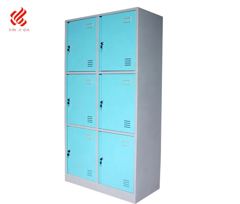 Six doors metal storage office steel cabine school storage cabinet