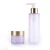 Import skincare plastic packaging set silver aluminum lid plastic jar with seal lid plastic jar with lid 50g from China