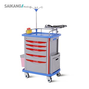 SKR054-ET ABS Transfer Nursing Medical Trolley With Drawers