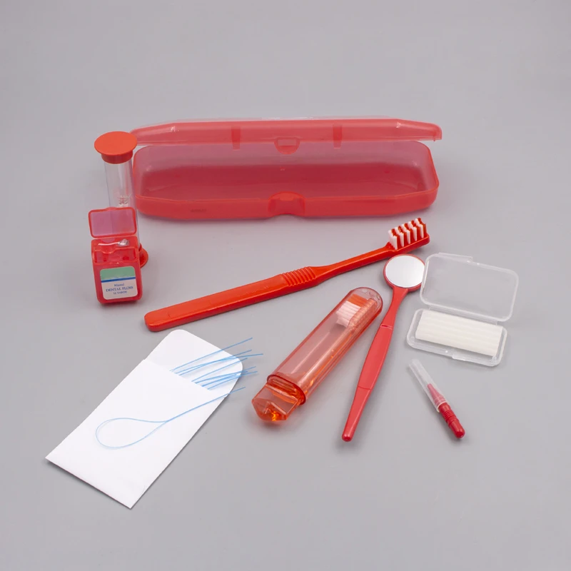 Small MOQ 8 In 1 Oral Care Travel Dental Hygiene Kit