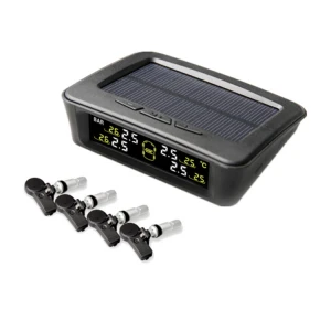 Smart Tire Pressure Monitoring System LCD Display Solar Usb Internal Sensors Tpms