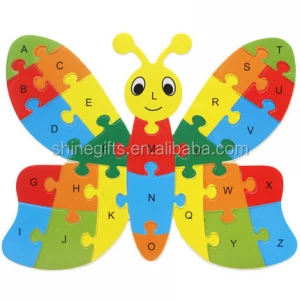 smart toy shape high quality non-toxic wooden puzzle for kids