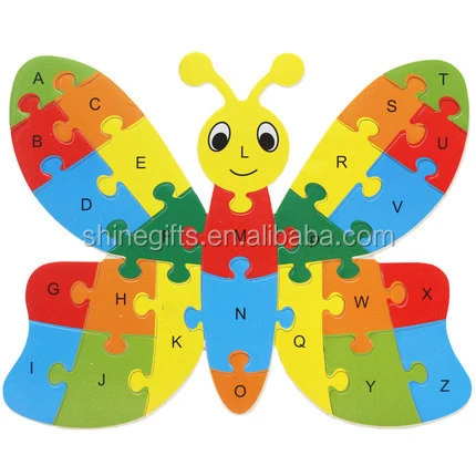 smart toy shape high quality non-toxic wooden puzzle for kids