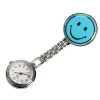 Smile Face Nurse Pocket Watch with Clip Brooch Chain Quartz