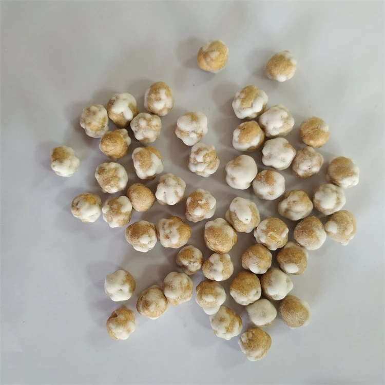 Snack food healthy wasabi white mustard flavor coated chickpeas