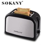 SOKANY 700W Automatic Toaster 2-Slice Breakfast Sandwich Maker Machine 6-Speed Baking Cooking Appliances Home Office Toasters EU