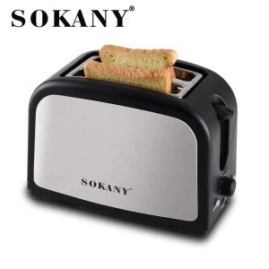 SOKANY 700W Automatic Toaster 2-Slice Breakfast Sandwich Maker Machine 6-Speed Baking Cooking Appliances Home Office Toasters EU