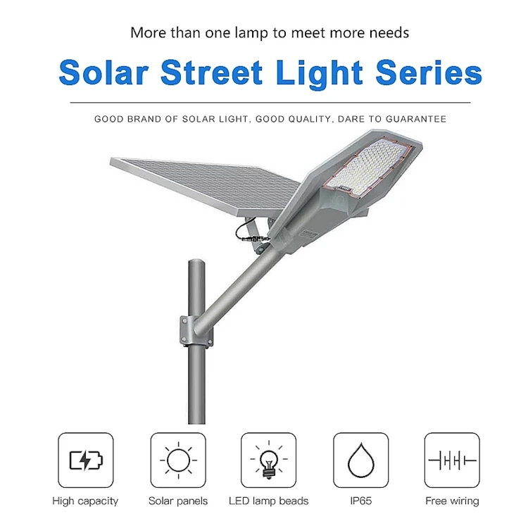 Solar Battery powered system Pole Lamp 100w 300w 400w 200w solar led street light