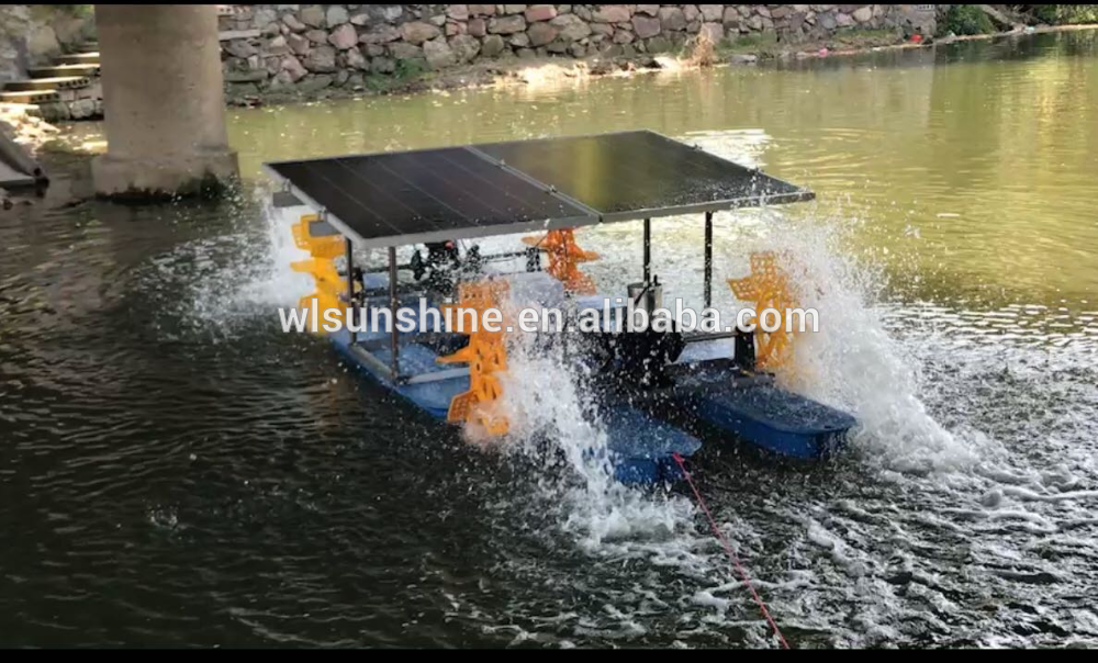 Buy Solar Panel Fish Pond Aquaculture Equipment Solar Powered Paddle ...