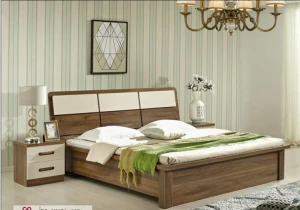 Solid ash king size bedroom furniture set QJ07