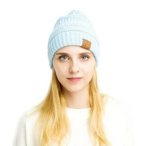 Solid color yarn beanie knit hats from CC CHIC BEANIES