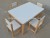 Import solid pine colorful kids table and chair from China