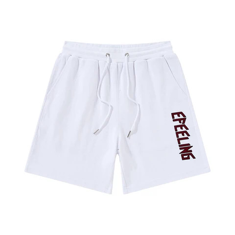 Solid White Color Men Summer Sport Clothes Short Set 2 Piece Tank Top And Shorts Set