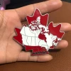 Souvenir Canada  Gifts Metallic  Maple Leaf Fridge Magnet