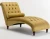 Import Special yellow velvet fabric and foam chaise lounge with buttons on all front and wooden solid legs from China