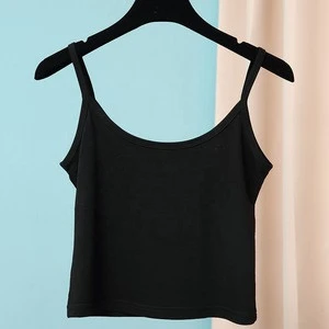 Spot Wholesale/OEM Ladies Modal Cotton Vest Sling Short High Stretch Backless Yoga Wear Sportswear Breathable Sweat