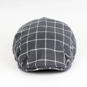 Spring and summer thin plaid berets youth simple sunhat wholesale berets Ivy hat