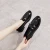 Import spring women retro flat dress shoes versatile patent leather womens commute loafers from China
