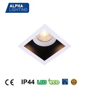 Square IP44 Double Color COB Deep Recessed Trimless Down Light 10W Led  Downlights