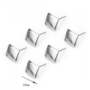 square shape earring fittings Making Findings Accessories Stainless Steel Earrings Connectors