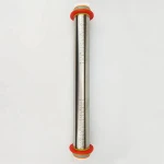 Stainless steel rolling pin pastry dough roller with removable adjustable thickness rings kitchen accessories