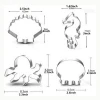 Stainless steel sea animals shape cookie mold 9pcs one set