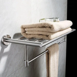 Stainless Steel Towel Bar Wall Mounted Towel Rack for Bathroom Shelves