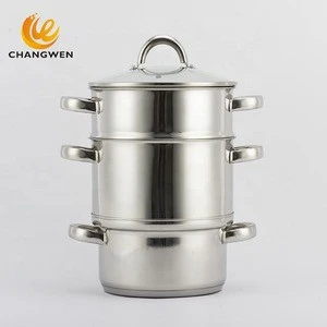 Stainless Steel vegetable Juicer Steamer fruit juice steamer pot with tempered lid