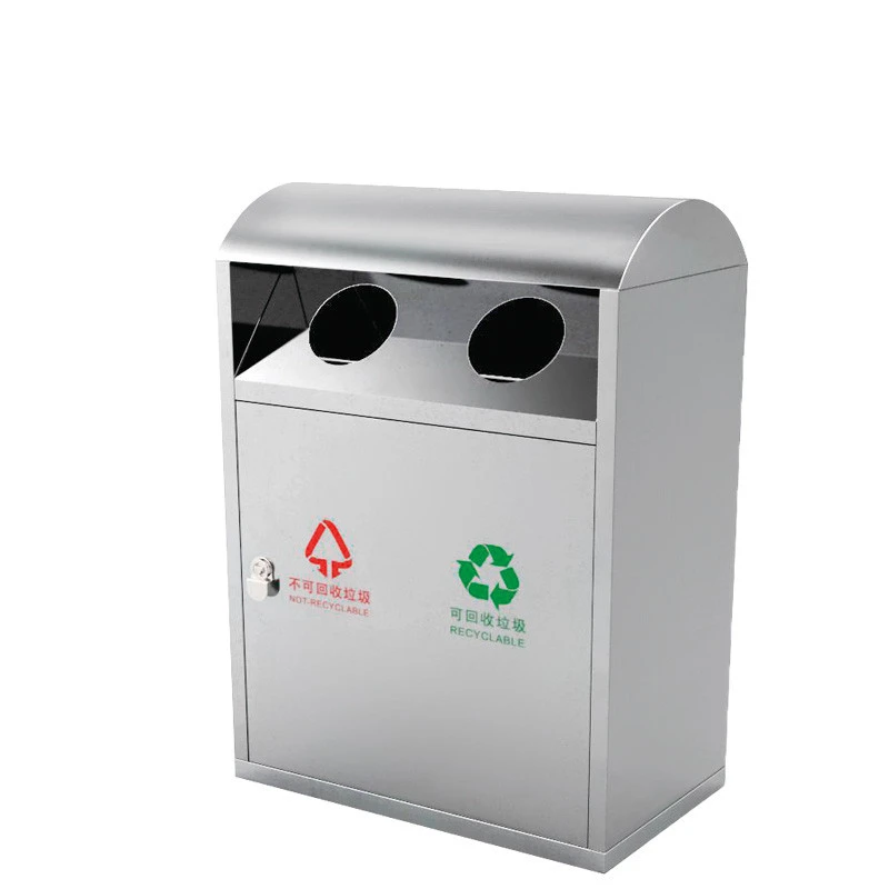 stainless steel waste bin trash bin for public park