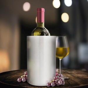 Stainless Steel Wine Chiller Bucket Cooler, Double Wall Keeps Wine Cold
